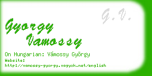 gyorgy vamossy business card