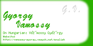 gyorgy vamossy business card